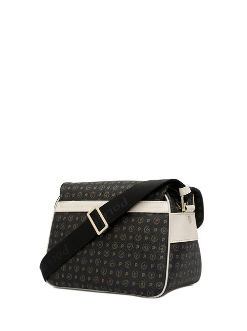 Borsa Messenger Heritage Logo Classic Nero/avorio POLLINI | TE8421PP04Q11/00C